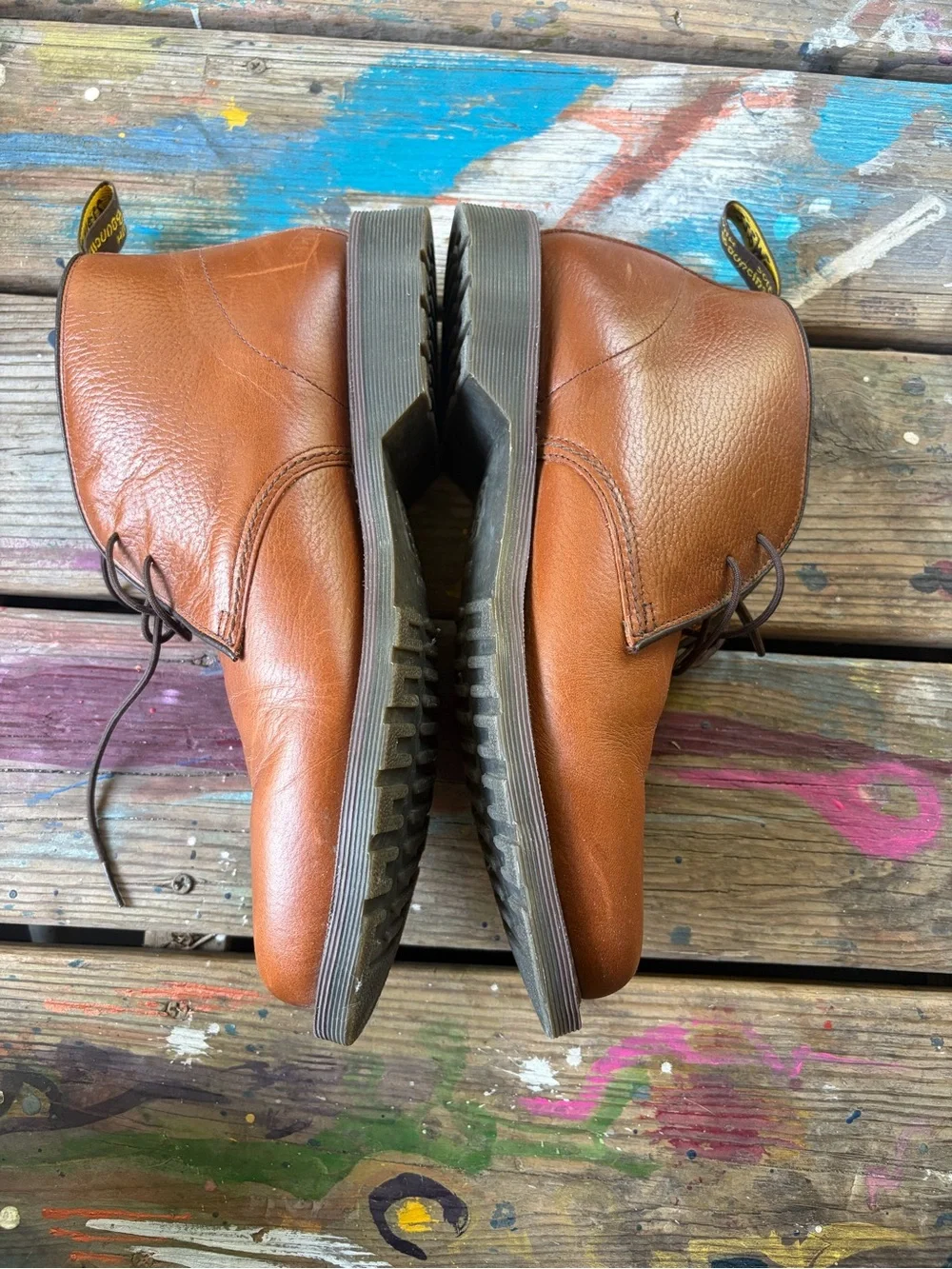 Dr. Martens Tan Leather Sawyer Boots